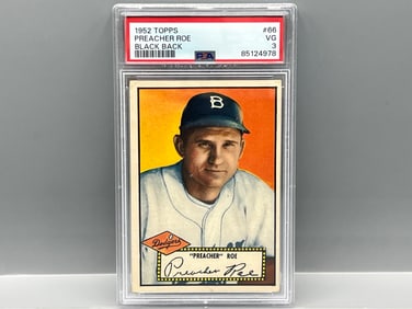 1952 Topps Preacher Roe #66 PSA VG 3