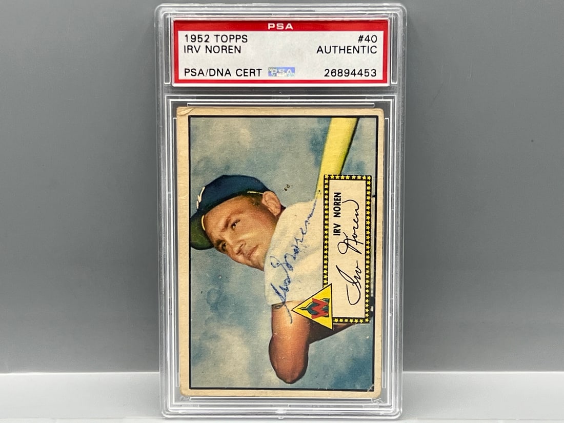 1952 Topps Irv Noren #40 Signed PSA Authentic Auto (1 of 2)