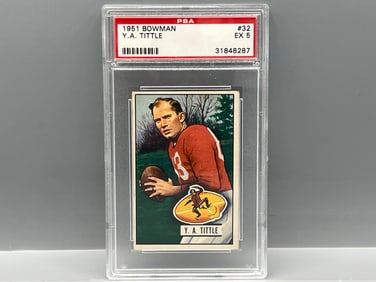 1951 Bowman Y.A. Tittle #32 PSA EX 5