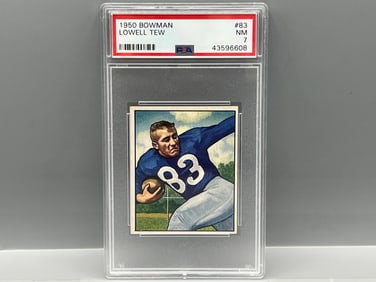 1950 Bowman Lowell Tew RC #83 PSA NM 7