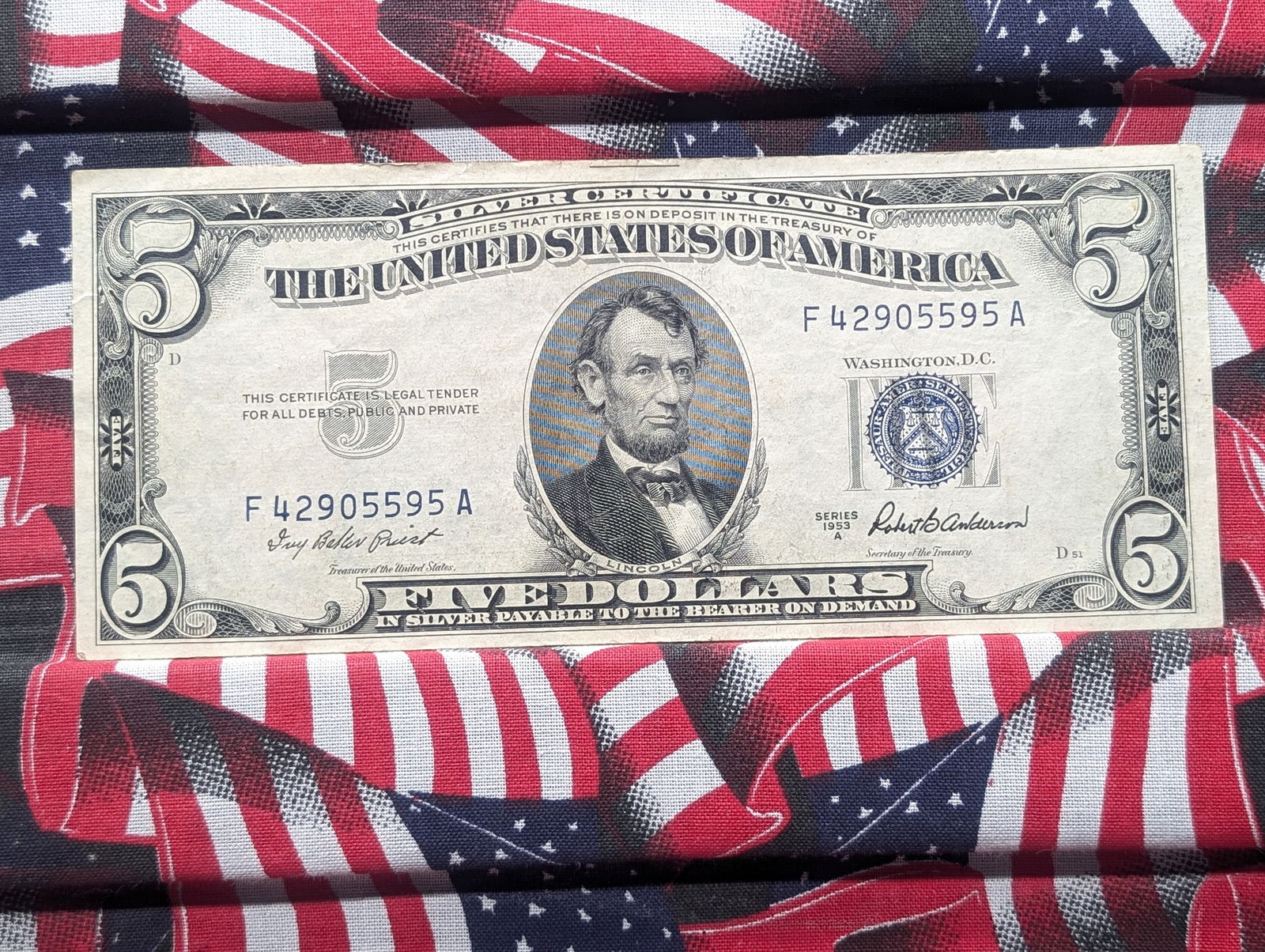 1953 A Series $5.00 Silver Certificate *XF* (1 of 3)