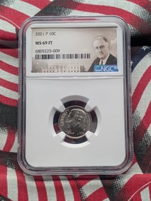 2021-P Roosevelt Dime - NGC MS69 FT