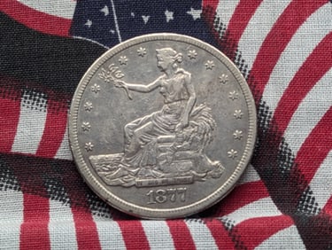 *VF+* 1877-S Trade Silver Dollar