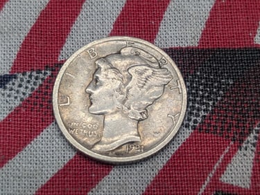 1931-D Mercury Silver Dime *VF+*