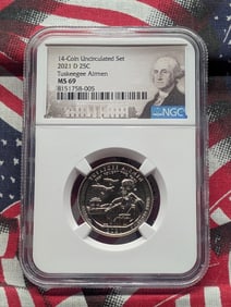 2021-D Tuskegee Airmen Quarter - NGC MS69