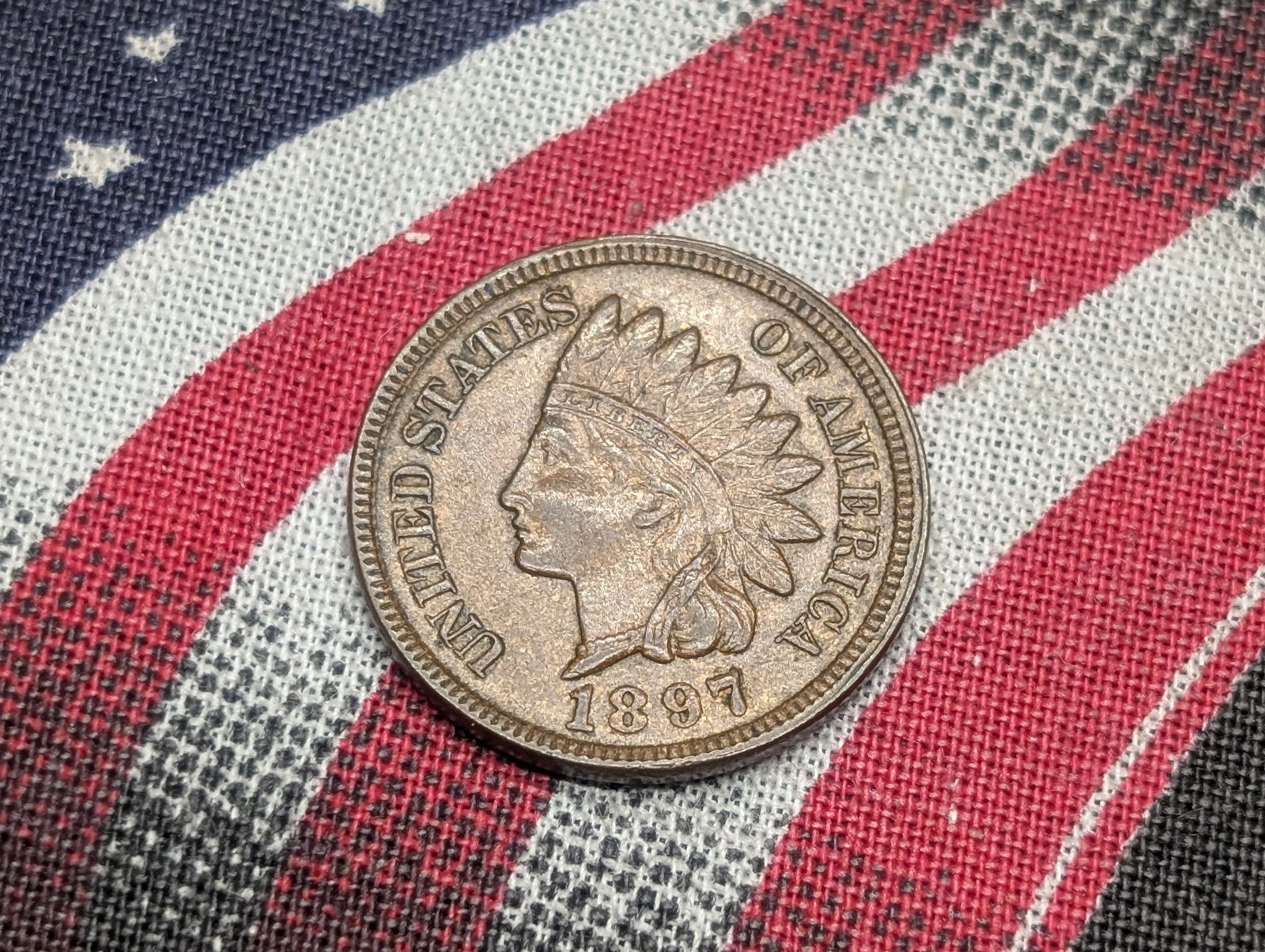 1897 Indian Head Cent *AU+* (1 of 2)
