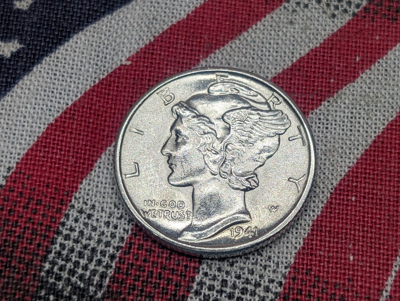 *BU* 1941-D FSB Mercury Silver Dime (1 of 2)