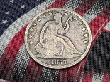 *VG+* 1877 w/ Motto Seated Liberty Half Dollar