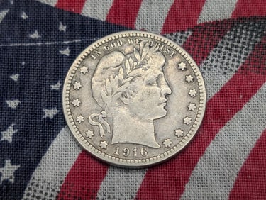 1916-D Barber Silver Quarter *VF*