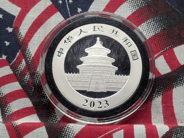 30 Grams .999 FINE SILVER 2023 China 10 Yuan Panda in Capsule