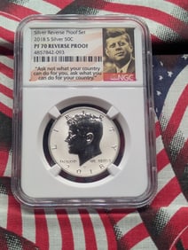 2018-S Kennedy Silver Half Dollar - NGC PF70 REVERSE PROOF