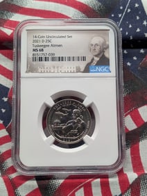 2021-D Tuskegee Airmen Quarter - NGC MS68