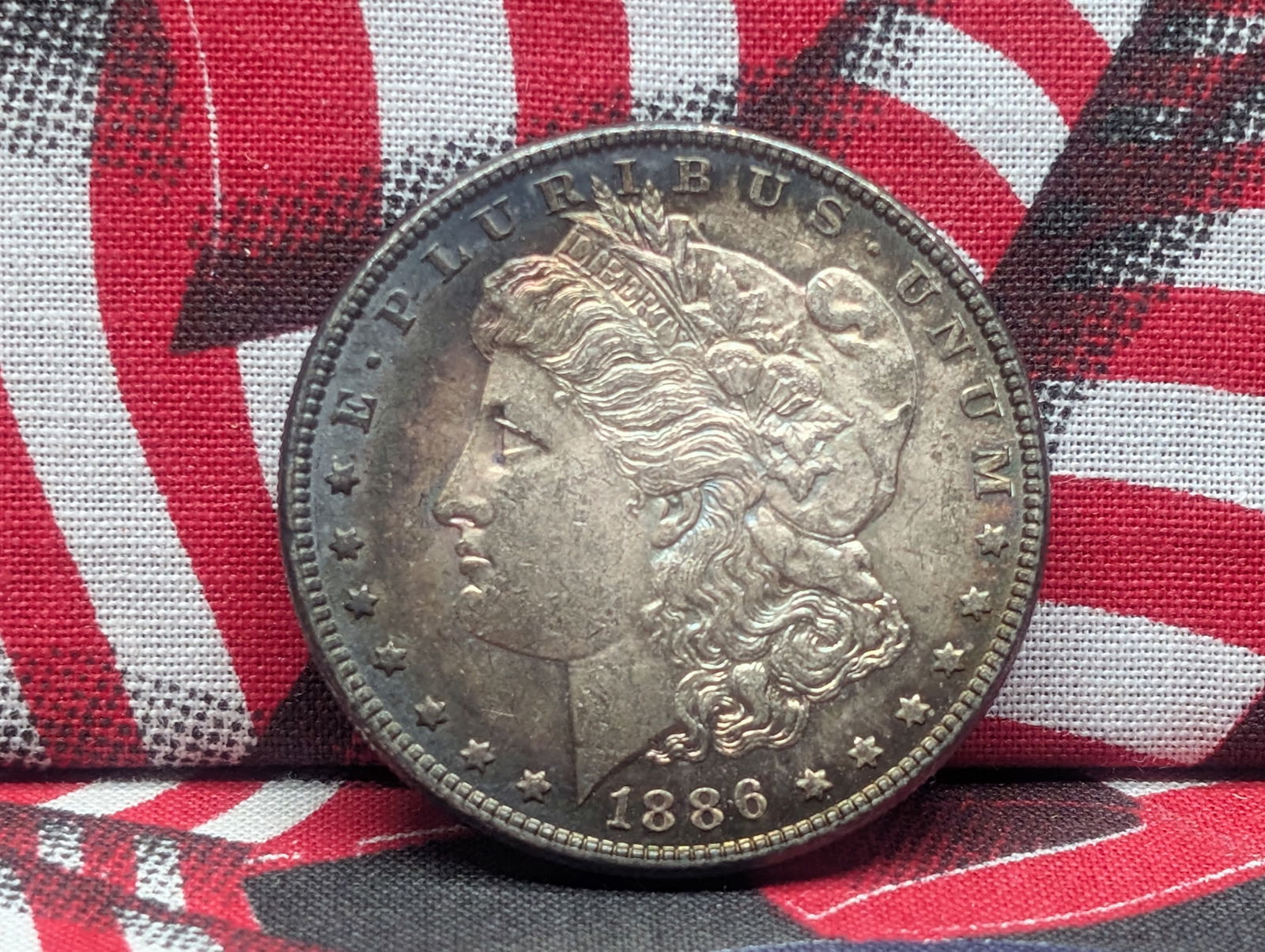 *GEM BU - MONSTER TONED* 1886 Morgan Silver Dollar (1 of 2)