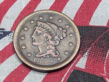 1852 Braided Hair Large Cent *VF/XF*