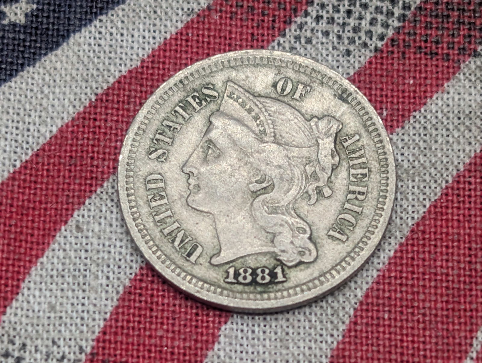 1881 Three Cent Nickel (1 of 2)