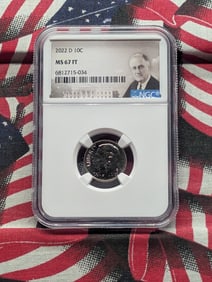 2022-D Roosevelt Dime NGC MS67 FT