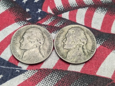 1945 D & S Jefferson Nickels
