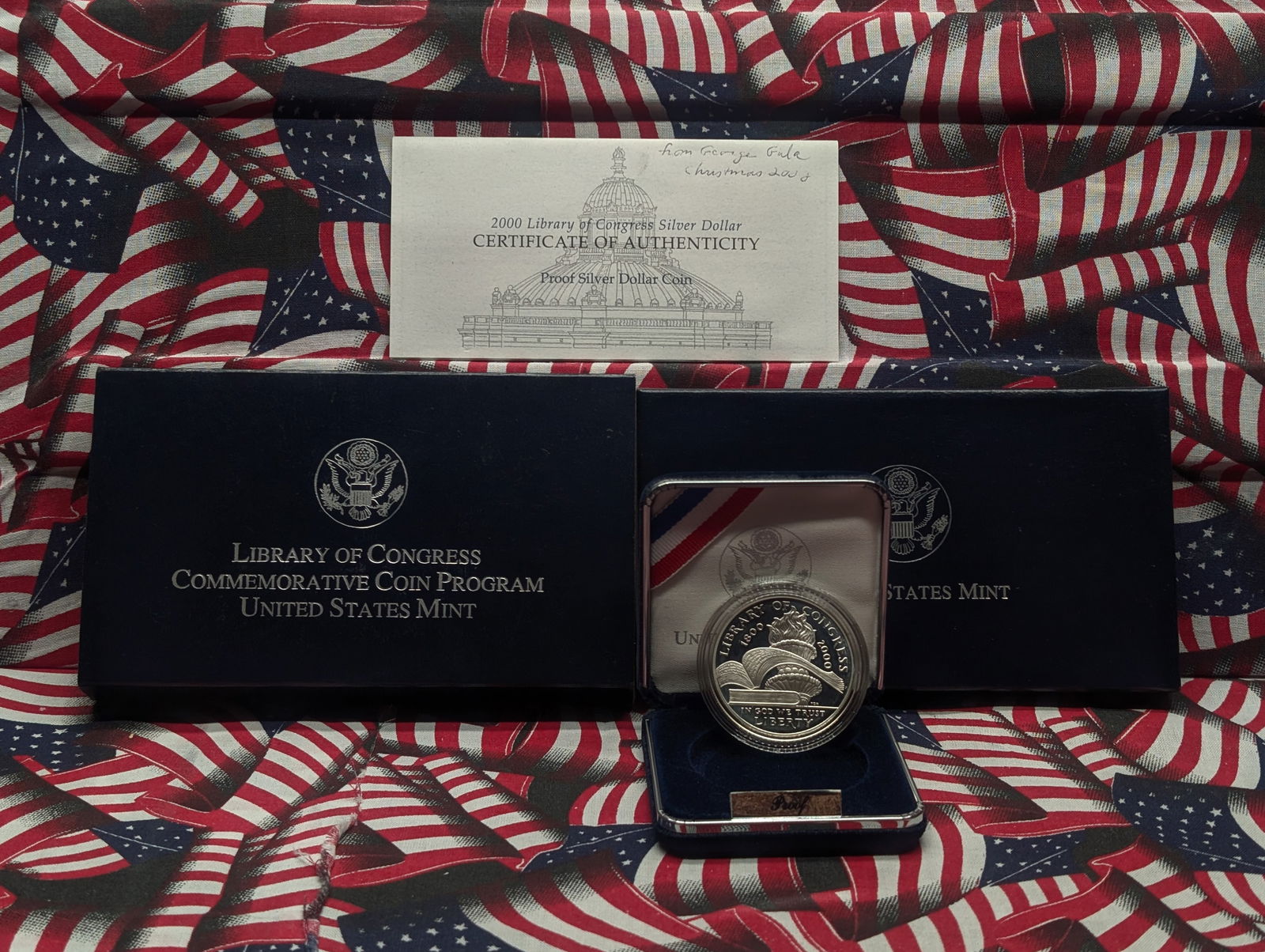 2000-P PROOF Library of Congress Commem Silver Dollar in OGP w/ COA (1 of 4)