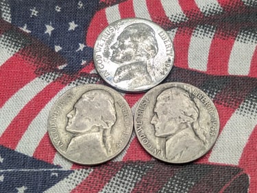 1944 P, D, S Jefferson Nickels