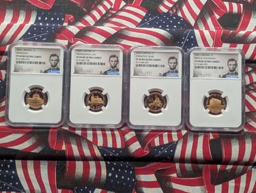 2009-S PROOF Lincoln Bronze Bicentennial Cent Collection - All NGC PF69 RD ULTRA CAMEO (4 Coins) -