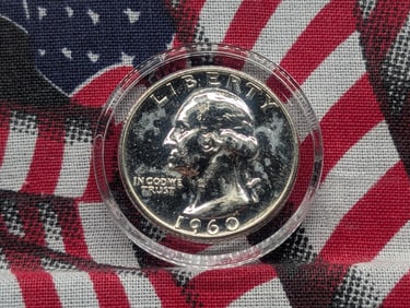 1960 PROOF Washington Silver Quarter in Capsule