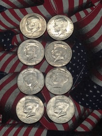 (8) Kennedy Half Dollars 1971 P&D, 1972 P&D, 1973 P&D, 1974 P&D