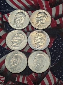 (4) 1971-D Eisenhower Dollars & (2) 1976-P Eisenhower Dollars