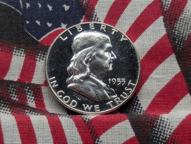 1955 PROOF Franklin Silver Half Dollar