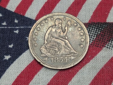 1854 w/ Arrows Seated Liberty Quarter *XF*