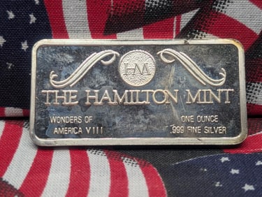 1 Oz. .999 FINE SILVER Old Faithful Designed Art Bar