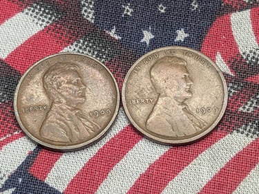 1909 & 1909 VDB Lincoln Wheat Cents