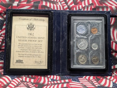1962 U.S. Mint Silver Proof Set in Display Book w/ COA