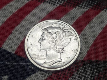 **XF/AU** 1918 Mercury Silver Dime
