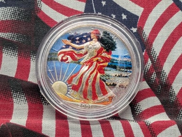 2001- American Silver Eagle Colorized on both Sides