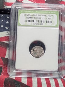 c. 330 AD Constantine the Great Era Roman Empire Coin - INB Cert.