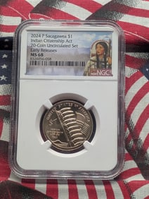 2024-P Sacagawea Indian Citizenship Act $1 Con - NGC MS68 *Early Release*