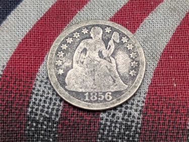 *VG* 1856 w/ Stars & Large Date Seated Liberty Dime