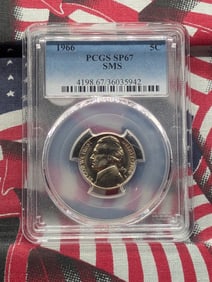 1966 -P Jefferson Nickel PCGS SP67 SMS