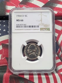1964-D Jefferson Nickel NGC MS66