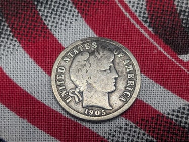 *VG* 1905-O Barber Silver Dime w/ Mico-o