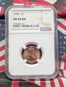 1956-P Lincoln Wheat Cent NGC MS66 RD