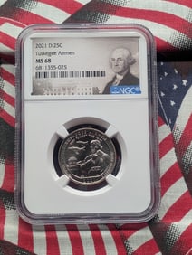 2021-D Tuskegee Airmen Quarter - NGC MS68