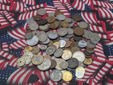 Bag of 1.1 Lbs. of Various Vintage & Modern World Coins