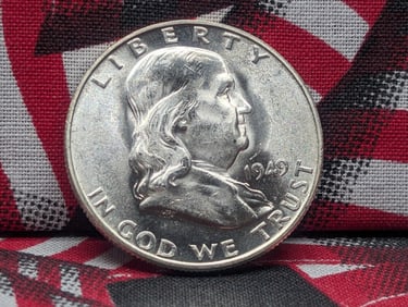*BRILLIANT UNC* 1949-D Franklin Silver Half Dollar