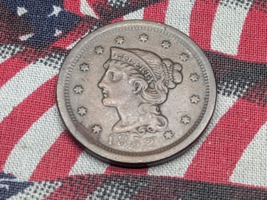 1852 Braided Hair Large Cent *VF+*