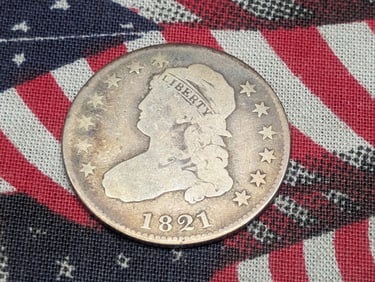 *CHOICE VG* 1821 Large Sized Capped Bust Quarter