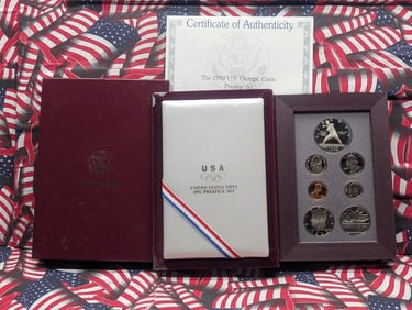 1992-S U.S. Mint Prestige Set in OGP w/ COA - Olympic Baseball Commem Silver Dollar