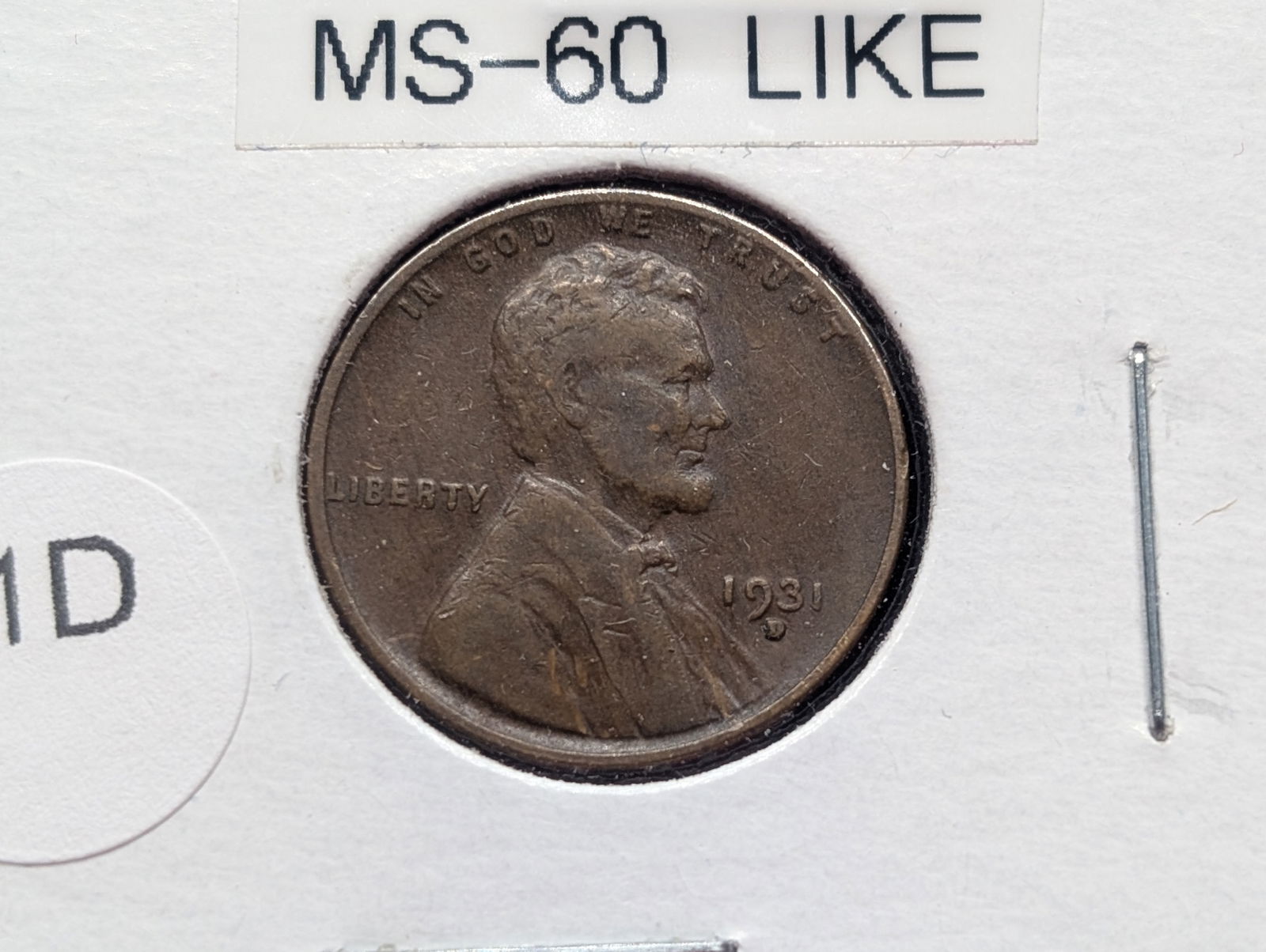 1931-D Wheat Cent, MS-60 Like Details (1 of 3)