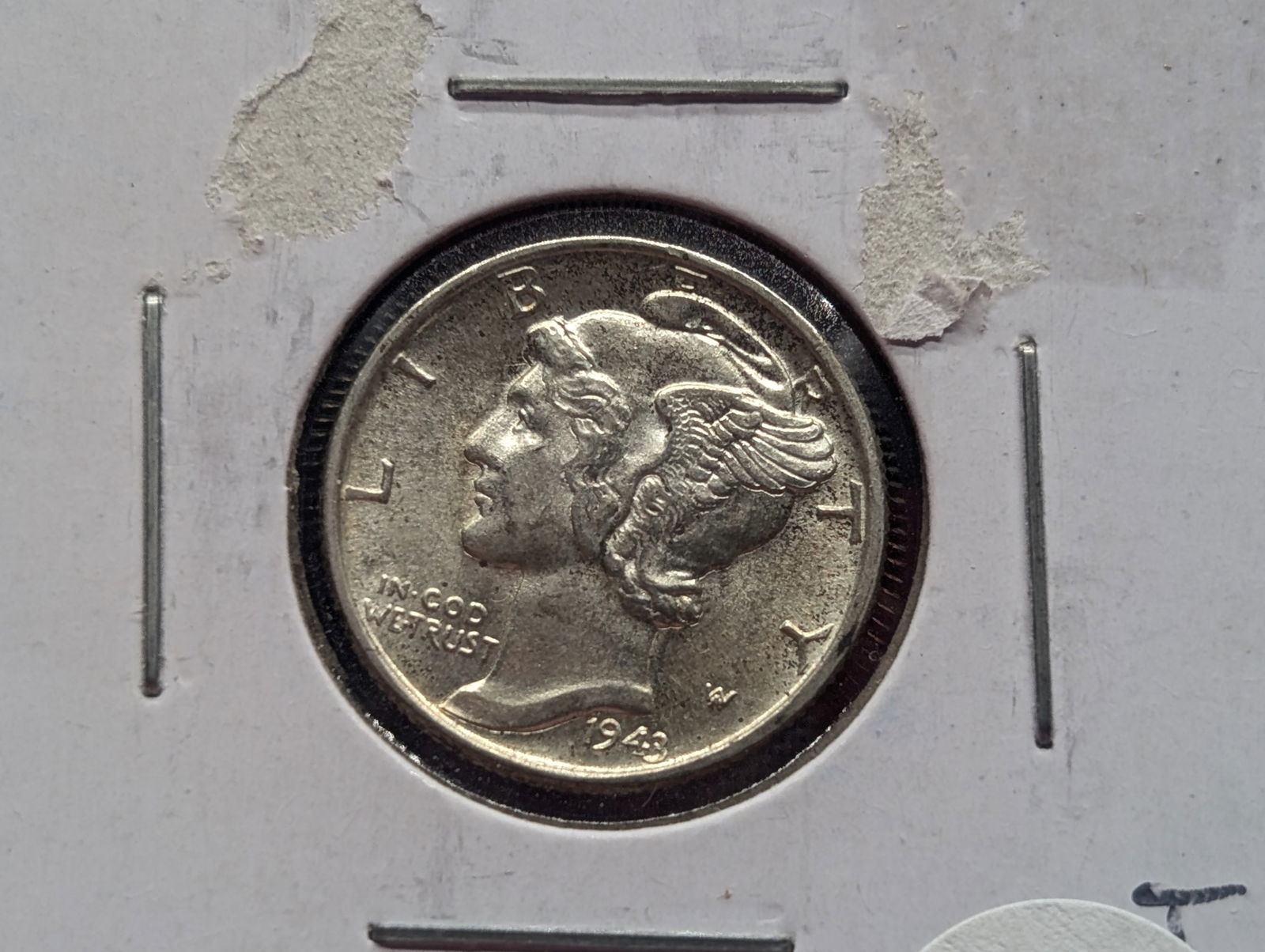 1943 Mercury Dime. 90% Silver. HIGH GRADE. WWII Era (1 of 3)