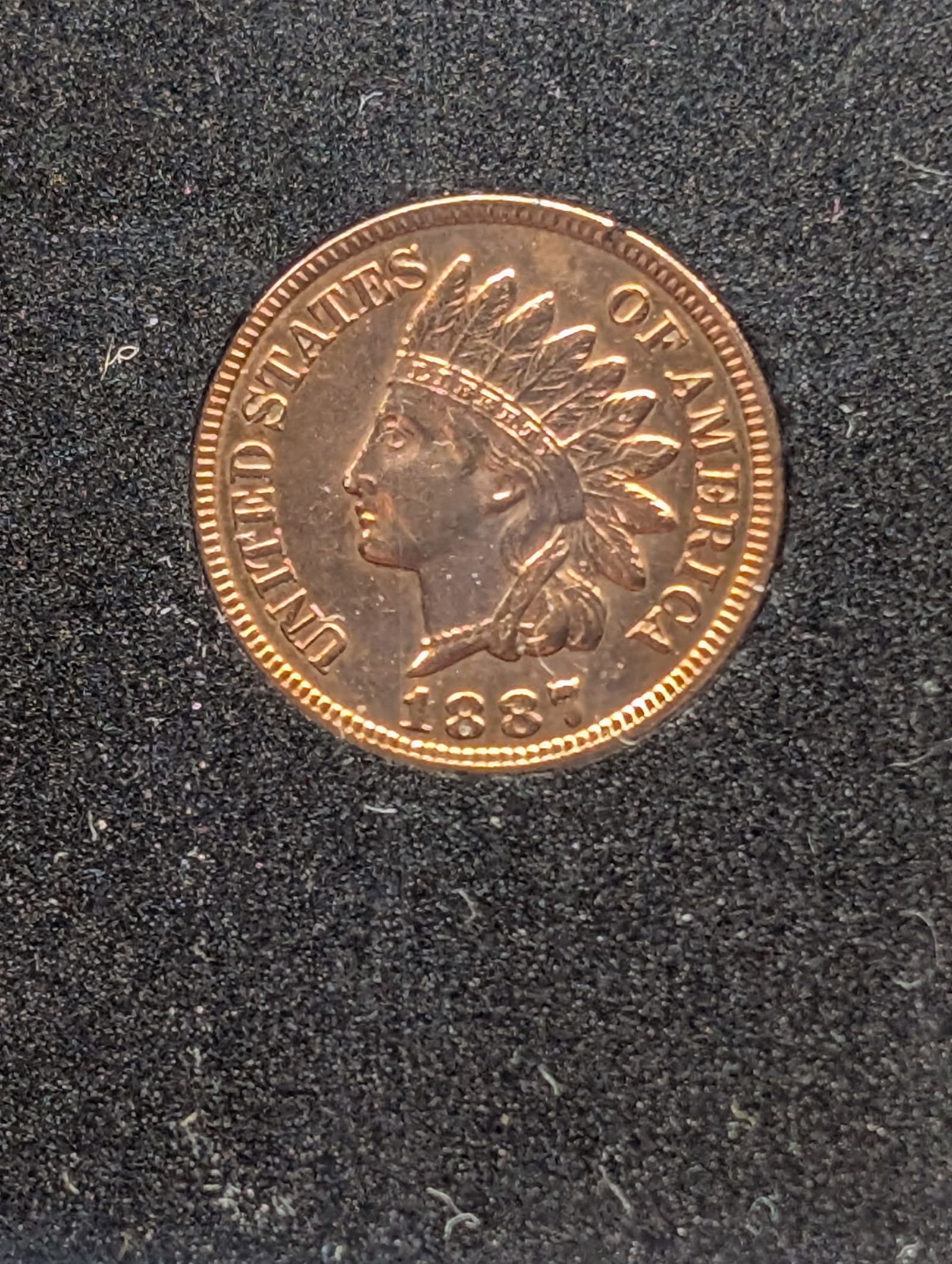 1887  Indian Head Cent , Full Liberty, 4 Diamonds (1 of 4)